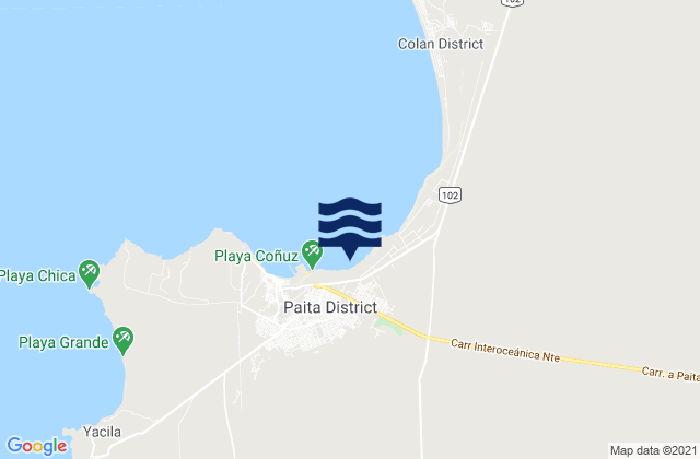 Paita, Peru tide times map