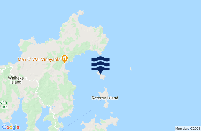 Pakatoa Island, New Zealand tide times map