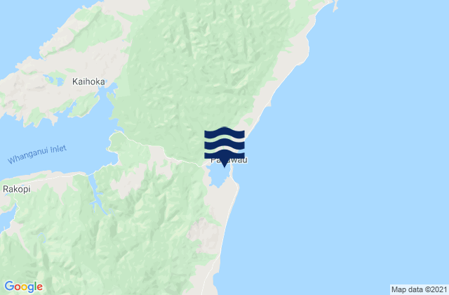 Pakawau Inlet, New Zealand tide times map