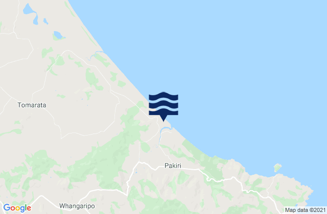 Pakiri Beach Auckland, New Zealand tide times map