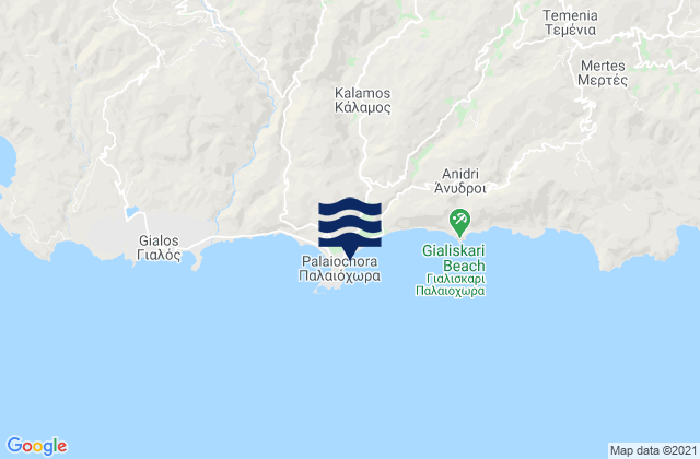 Palaiochora, Greece tide times map