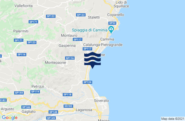 Palermiti, Italy tide times map