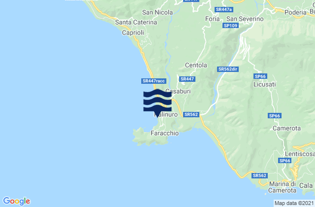Palinuro, Italy tide times map