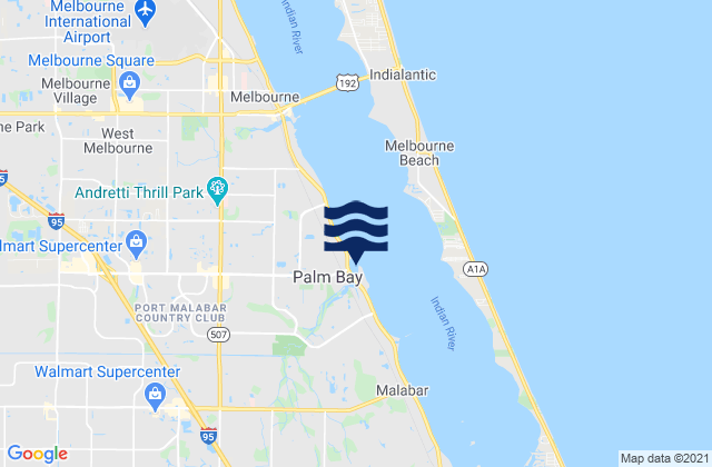 Palm Bay, United States tide chart map