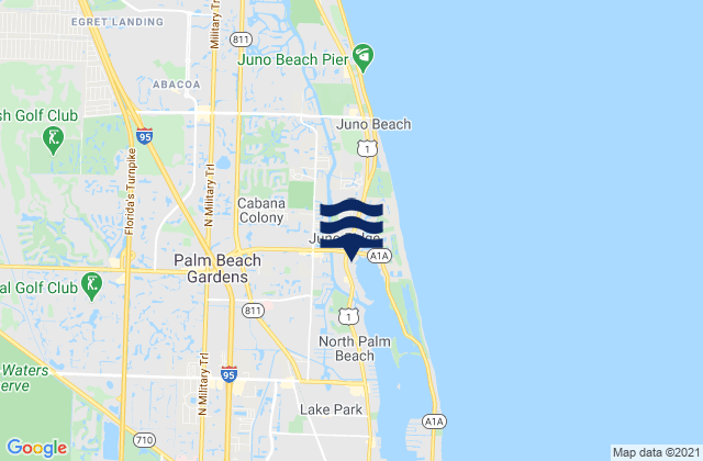 Palm Beach (Pga Boulevard Bridge), United States tide chart map