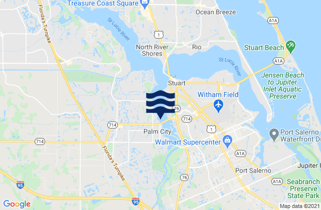 Palm City, United States tide chart map