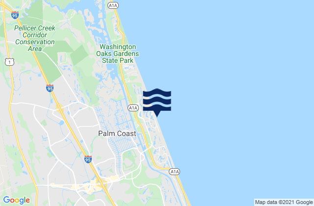 Palm Coast, United States tide chart map