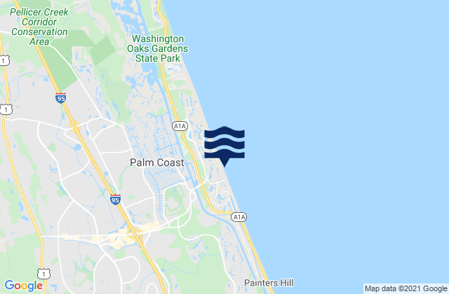 Palm Coast Marina, United States tide chart map