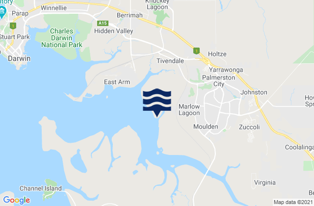Palmerston, Australia tide times map