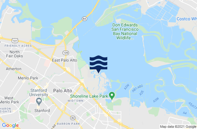 Palo Alto Yacht Harbor, United States tide chart map