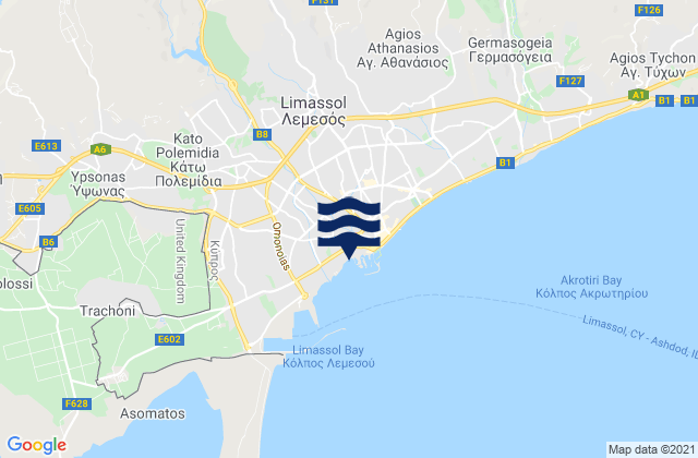 Palodeia, Cyprus tide times map