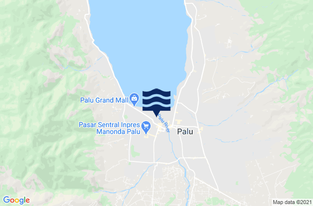 Palu, Indonesia tide times map