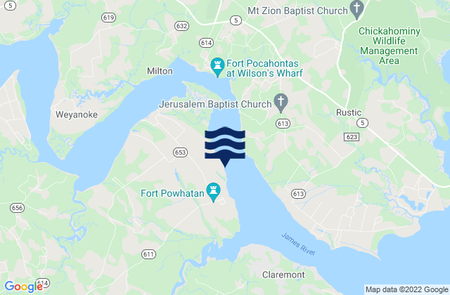 Tide Charts Tide Times for Fishing - Pampas Road Chesterfield County Virginia United States Tide Times Map 30036228