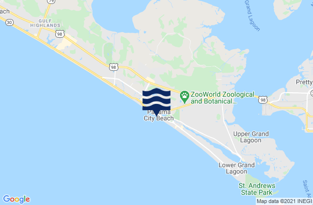 Panama City Beach, United States tide chart map
