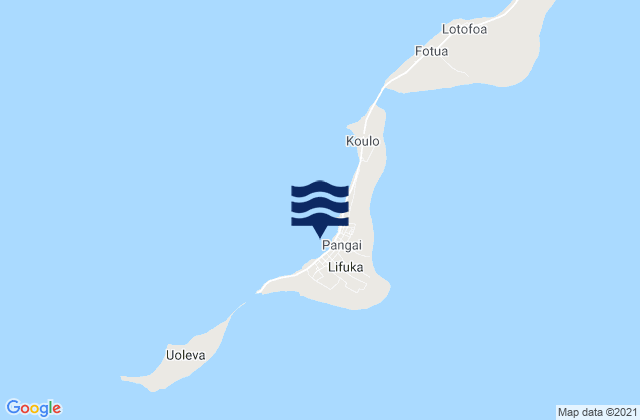 Pangai, Tonga tide times map