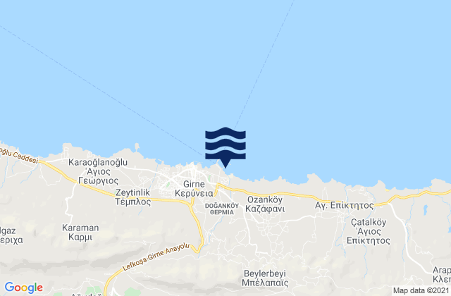 Pano Dikomo, Cyprus tide times map