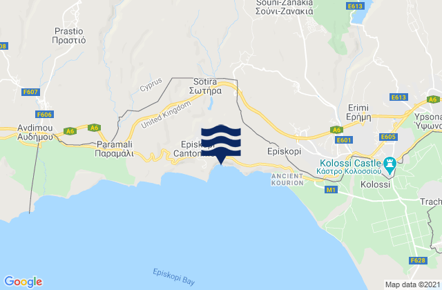 Pano Kivides, Cyprus tide times map