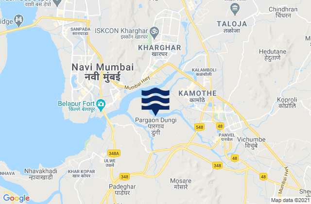 Panvel, India tide times map