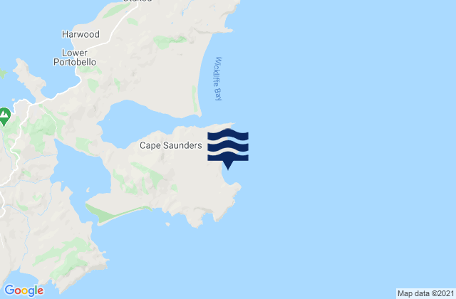 Papanui Beach, New Zealand tide times map