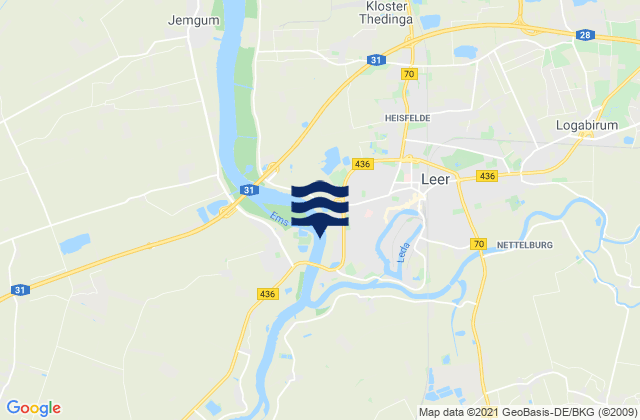 Papenburg, Germany tide times map
