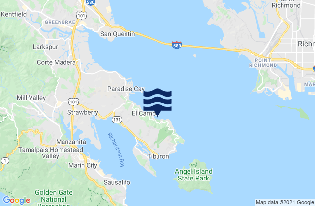 Paradise Cove, United States tide chart map