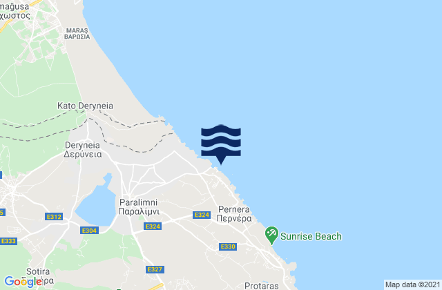 Paralimni, Cyprus tide times map