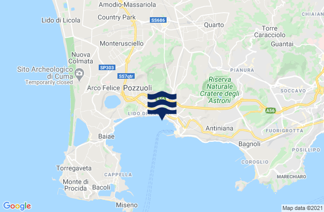 Parete, Italy tide times map
