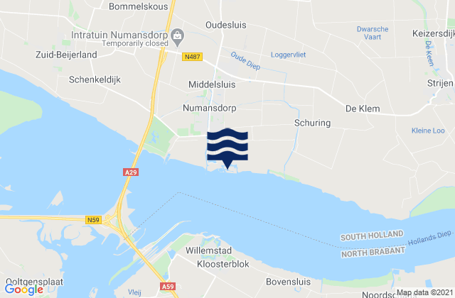 Parksluis, Netherlands tide times map