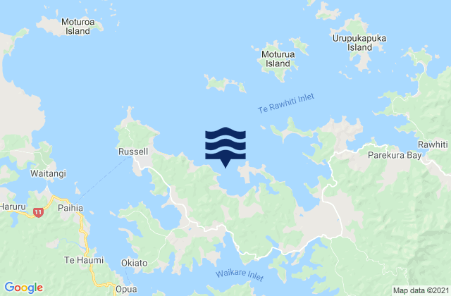 Paroa Bay, New Zealand tide times map