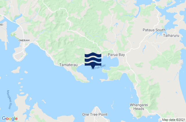 Parua Bay, New Zealand tide times map