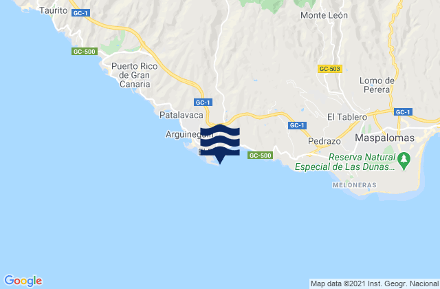 Pasito Blanco (Gran Canaria), Spain tide times map