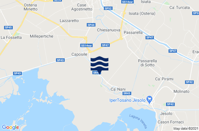 Passarella, Italy tide times map