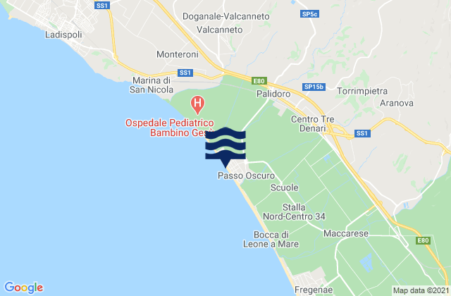 Passoscuro, Italy tide times map