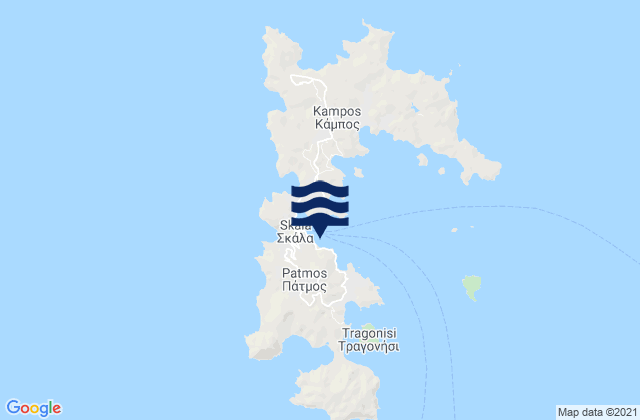 Patmos, Greece tide times map