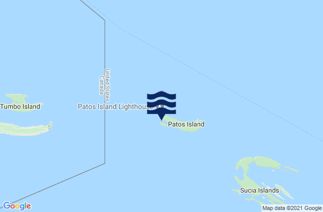 Patos Island Wharf, United States tide chart map