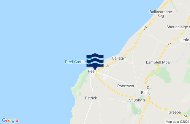 Patrick, Isle of Man tide times map