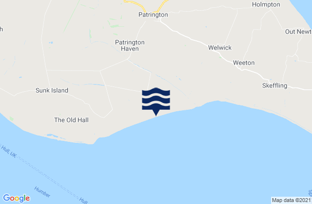 Patrington, United Kingdom tide times map