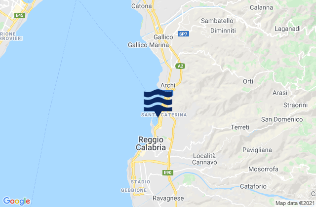Pavigliana, Italy tide times map