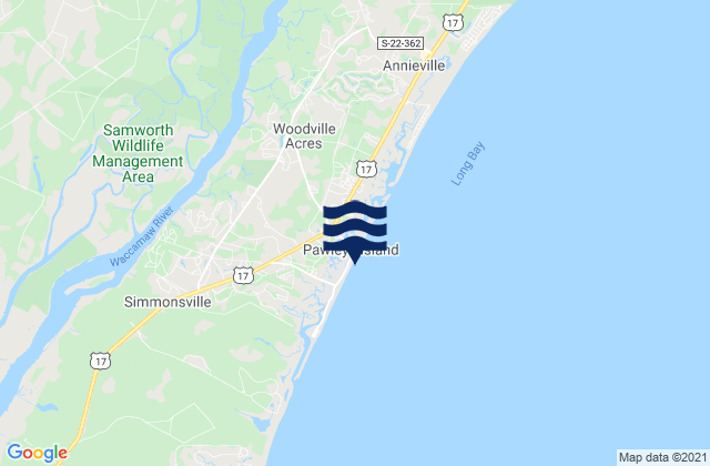 Pawleys Island, United States tide chart map