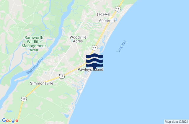 Pawleys Island Pier (ocean), United States tide chart map