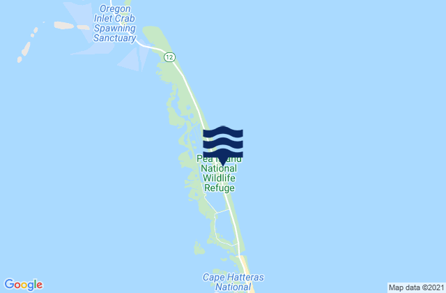 Pea Island, United States tide chart map
