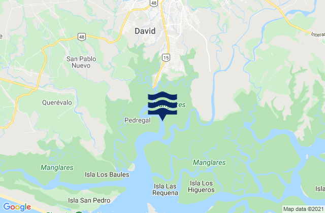 Pedregal, Panama tide times map