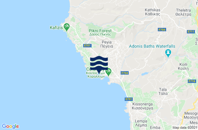 Pegeia, Cyprus tide times map