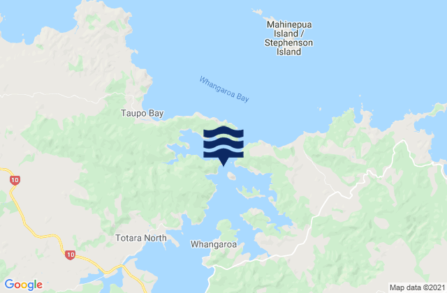 Pekapeka Bay, New Zealand tide times map