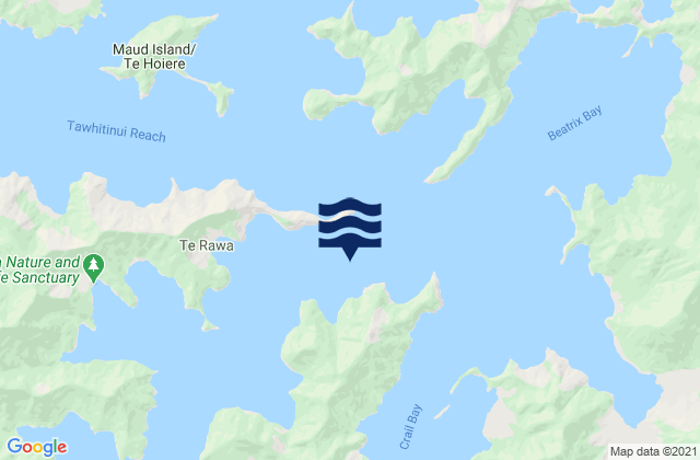 Pelorus Sound Entrance, New Zealand tide times map