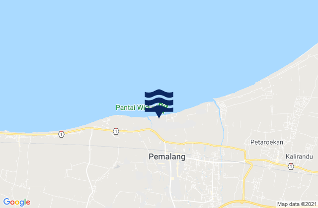 Pemalang, Indonesia tide times map