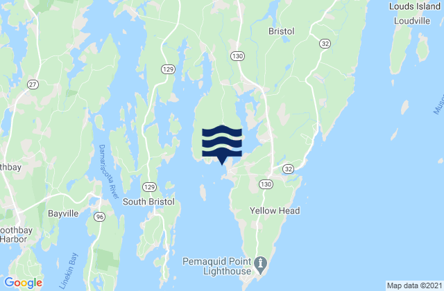 Pemaquid Harbor Johns Bay, United States tide chart map