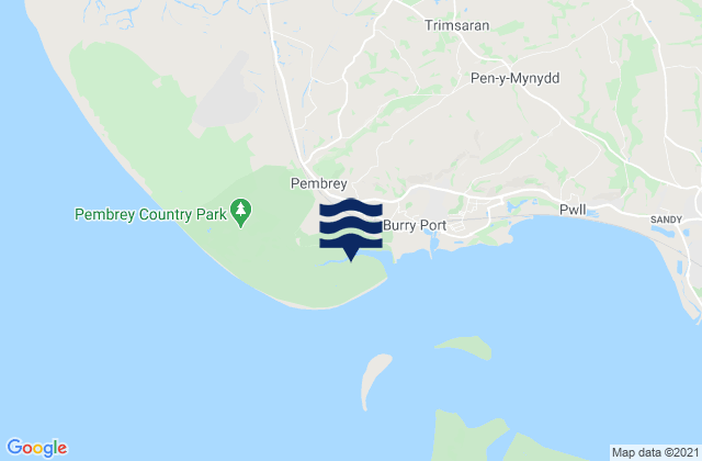 Pembrey, United Kingdom tide times map