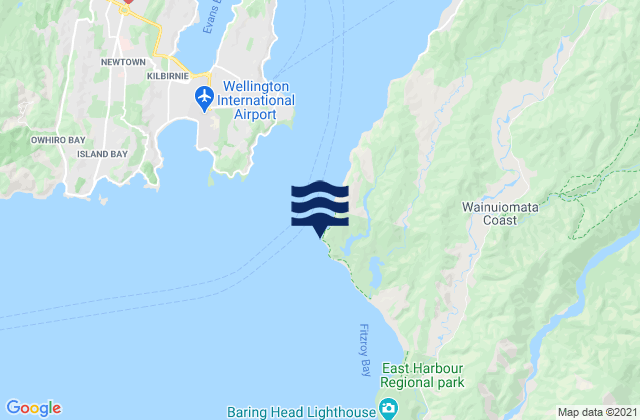 Pencarrow Head, New Zealand tide times map