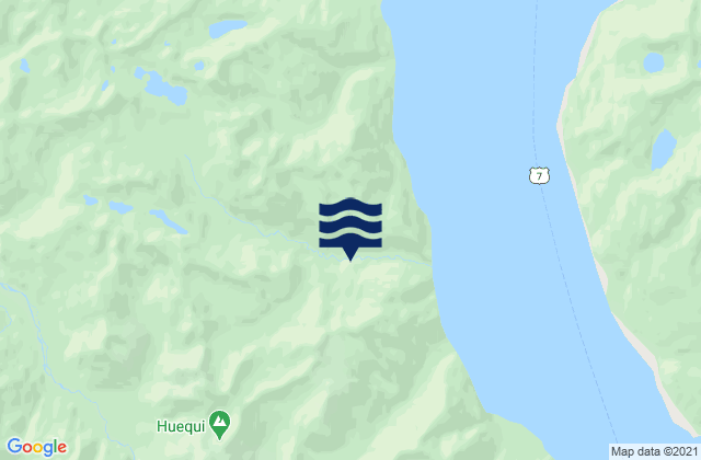 Peninsula Huequi, Chile tide times map